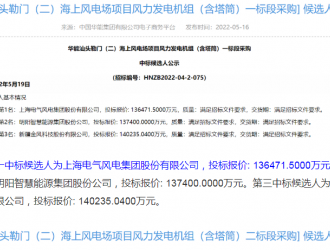 计划下个月开工！华能海上风电项目公布中标候选人
