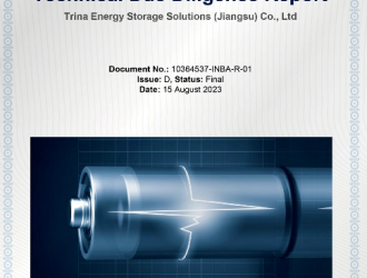 天合储能液冷储能系统获颁DNV可融资性评估报告
